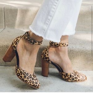 Soludos Suede Collette Leopard Heels